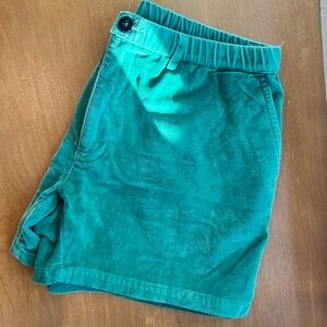 Chubbies Green Velvet Shorts